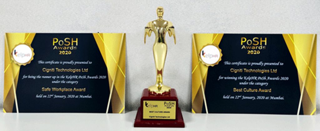 KelpHR PoSH Award 2020 for ‘Best Culture’ & ‘Safe Workplace’ KelpHR PoSH Award 2020 for ‘Best Culture’ & ‘Safe Workplace’