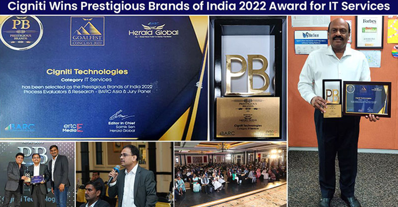 Cigniti Technologies Wins ‘Prestigious Brands of India 2022’ Award for IT Services by BARC Asia Cigniti Technologies Wins ‘Prestigious Brands of India 2022’ Award for IT Services by BARC Asia